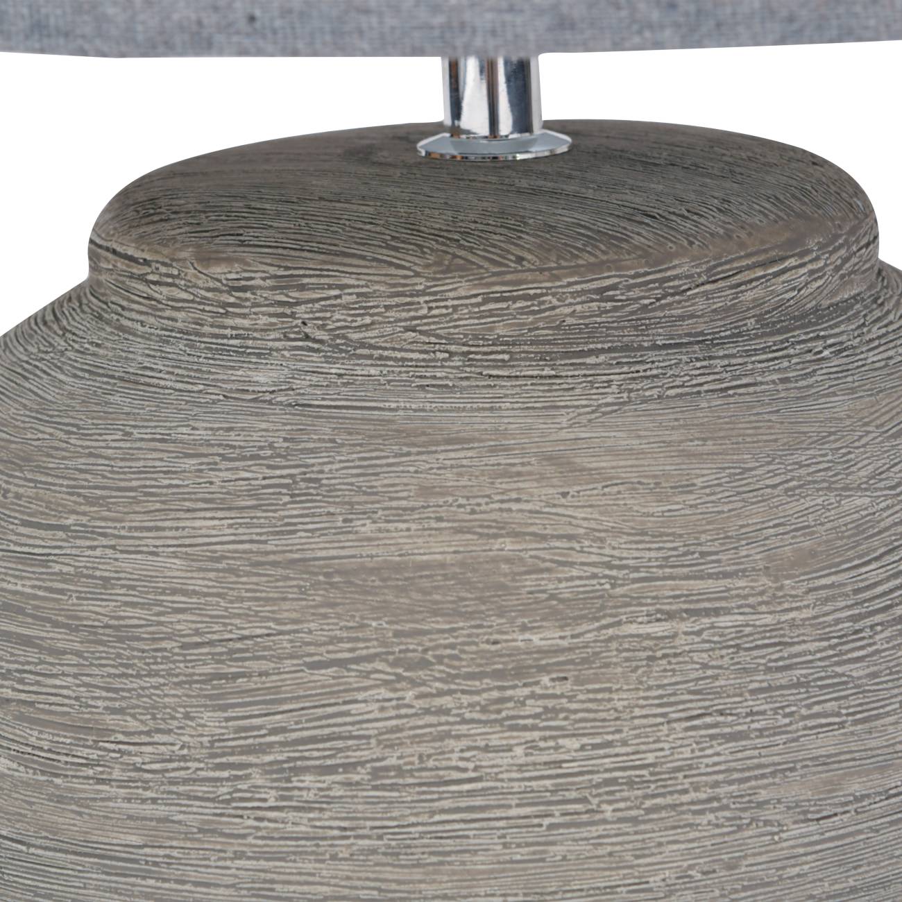 Baslow Etched Grey Ceramic Lamp Large
